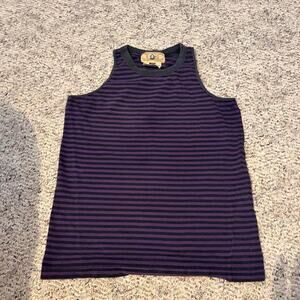 Purple and Black Vintage Striped Tank